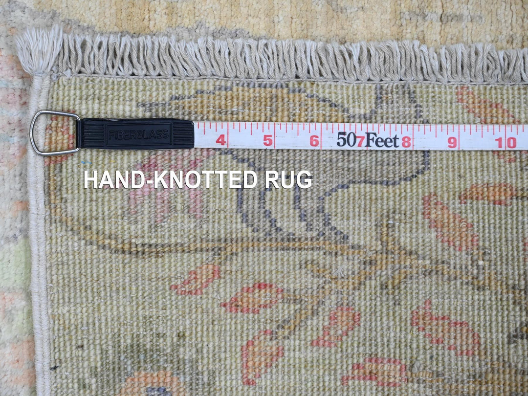 2'11" x 4'8" New Hand Knotted Green Wool Rectangle Oriental Rug - MOA10220268