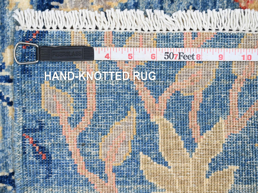 3'1" x 19'4" New Hand Knotted Blue Wool Runner Oriental Rug - MOA10220269