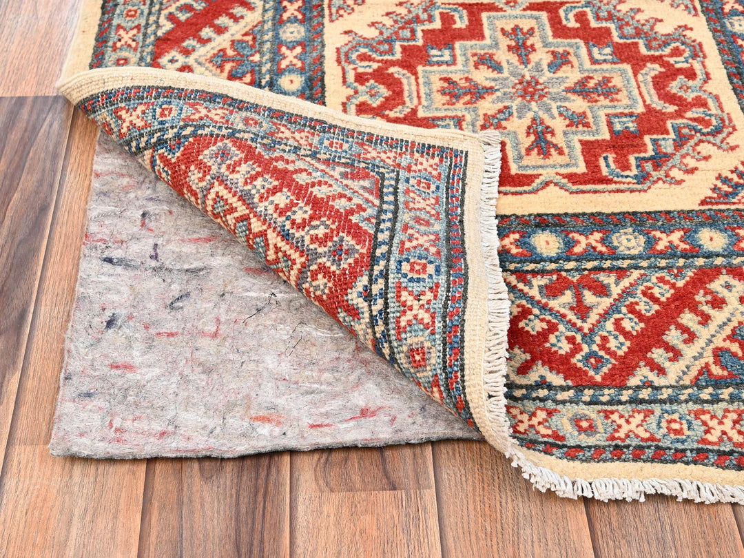 2'9" x 15'4" New Hand Knotted Ivory Wool Runner Oriental Rug - MOA1022026