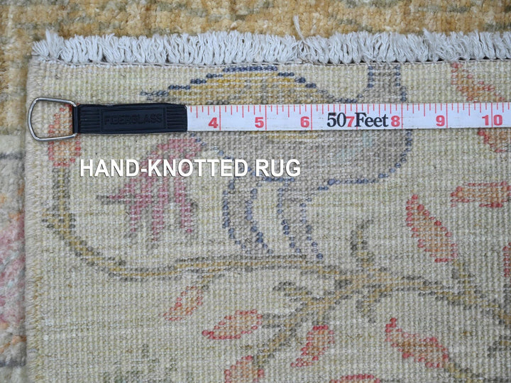 2'11" x 4'8" New Hand Knotted Green Wool Rectangle Oriental Rug - MOA10220273