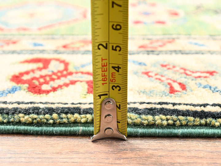 2'8" x 12'11" New Hand Knotted Green Wool Runner Oriental Rug - MOA1022027