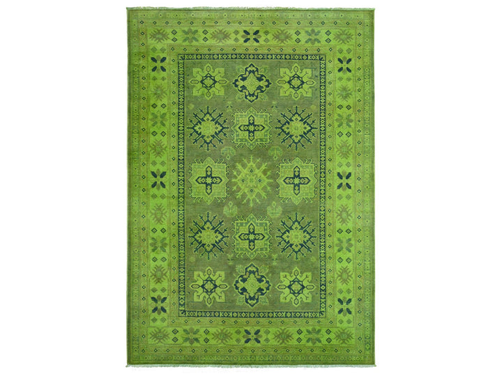 5'9" x 8'7" New Hand Knotted Overdyed Wool Rectangle Oriental Rug - MOA10220280