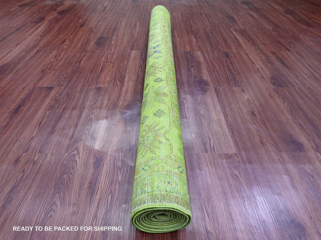 5'9" x 8'7" New Hand Knotted Overdyed Wool Rectangle Oriental Rug - MOA10220280