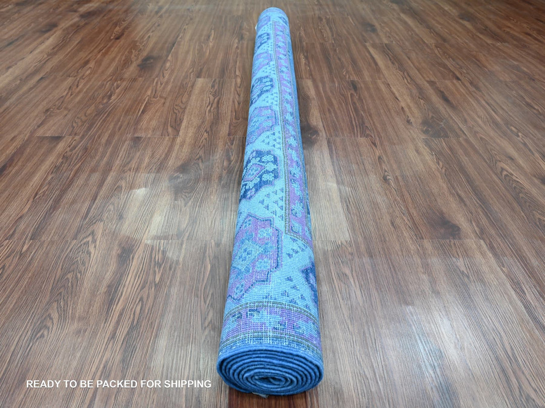 5'9" x 8'7" New Hand Knotted Overdyed Wool Rectangle Oriental Rug - MOA10220281