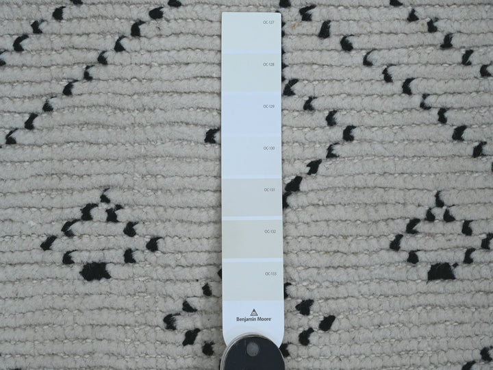 3'0" x 12'8" New Hand Knotted Ivory Wool Runner Oriental Rug - MOA10220289
