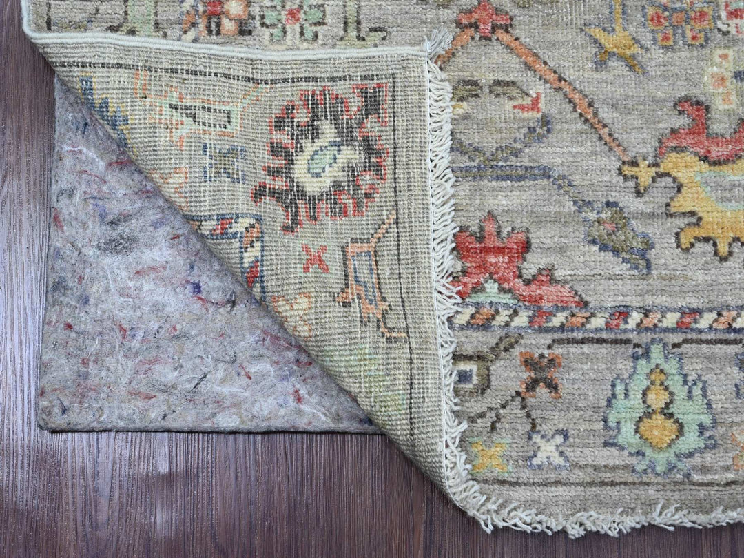 3'0" x 11'7" New Hand Knotted Grey Wool Runner Oriental Rug - MOA10220293