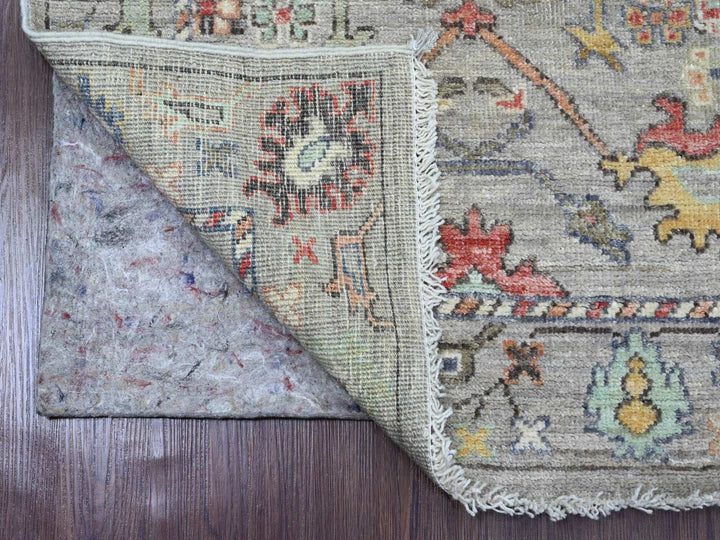 3'0" x 11'7" New Hand Knotted Grey Wool Runner Oriental Rug - MOA10220293