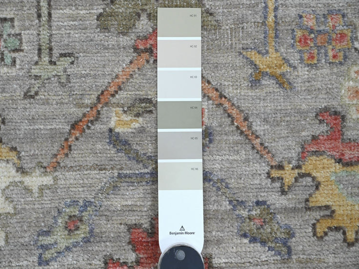 3'0" x 11'7" New Hand Knotted Grey Wool Runner Oriental Rug - MOA10220293