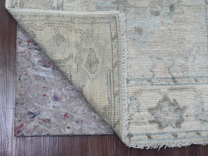 2'7" x 9'9" New Hand Knotted Grey Wool Runner Oriental Rug - MOA10220294