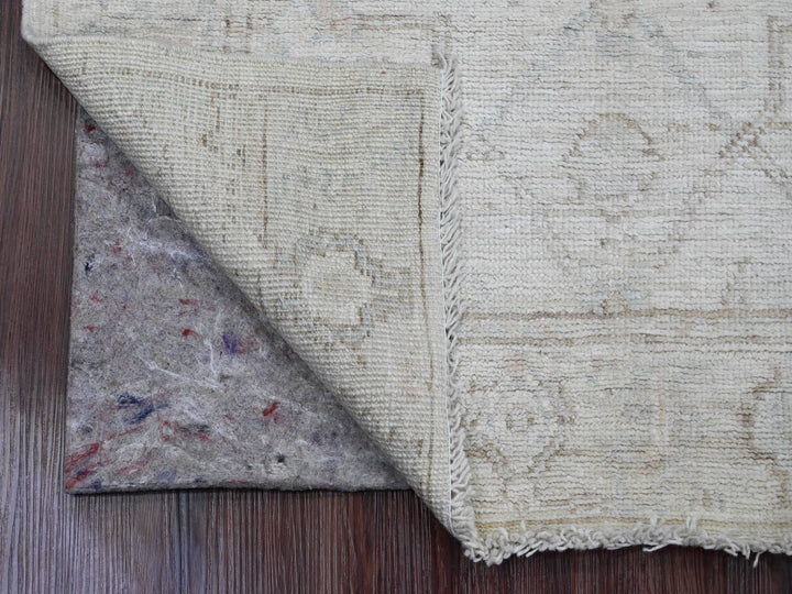 3'0" x 9'5" New Hand Knotted Ivory Wool Runner Oriental Rug - MOA10220296