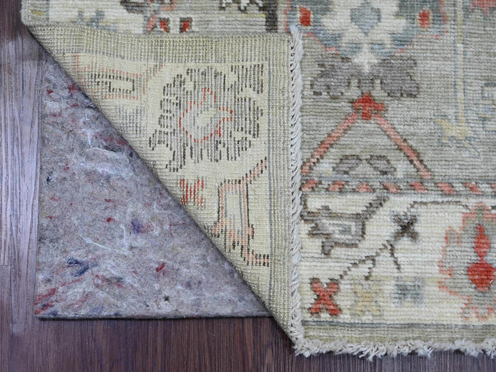 2'11" x 4'9" New Hand Knotted Grey Wool Rectangle Oriental Rug - MOA10220299
