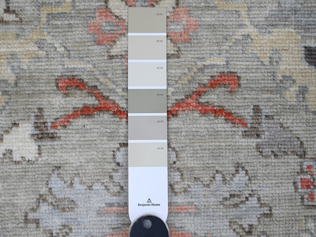 2'11" x 4'9" New Hand Knotted Grey Wool Rectangle Oriental Rug - MOA10220299