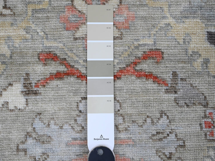 2'11" x 4'9" New Hand Knotted Grey Wool Rectangle Oriental Rug - MOA10220299
