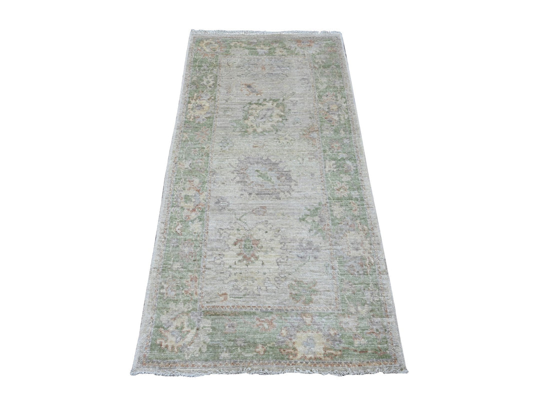2'10" x 5'9" New Hand Knotted Ivory Wool Runner Oriental Rug - MOA10220308