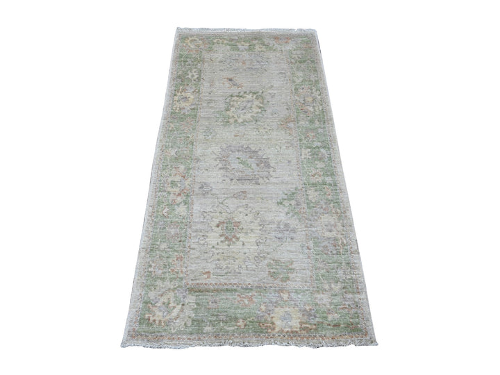 2'10" x 5'9" New Hand Knotted Ivory Wool Runner Oriental Rug - MOA10220308