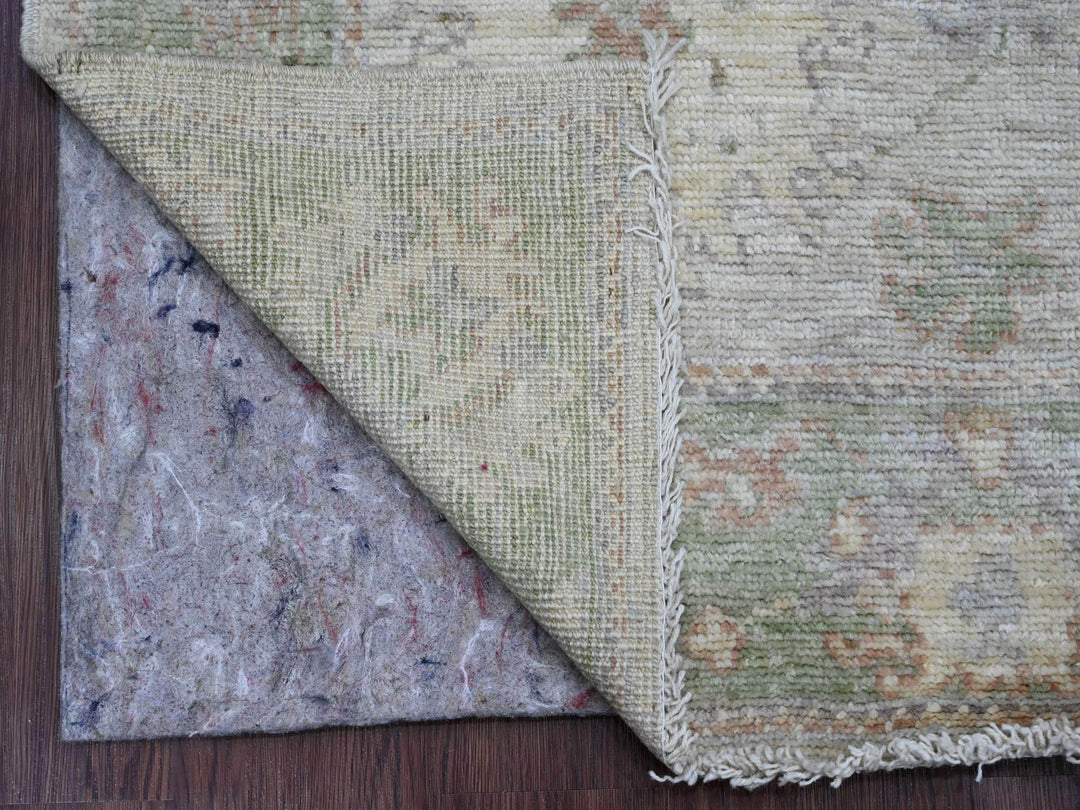 2'10" x 5'9" New Hand Knotted Ivory Wool Runner Oriental Rug - MOA10220308