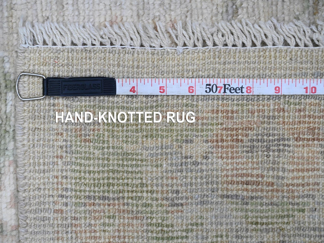 2'10" x 5'9" New Hand Knotted Ivory Wool Runner Oriental Rug - MOA10220308