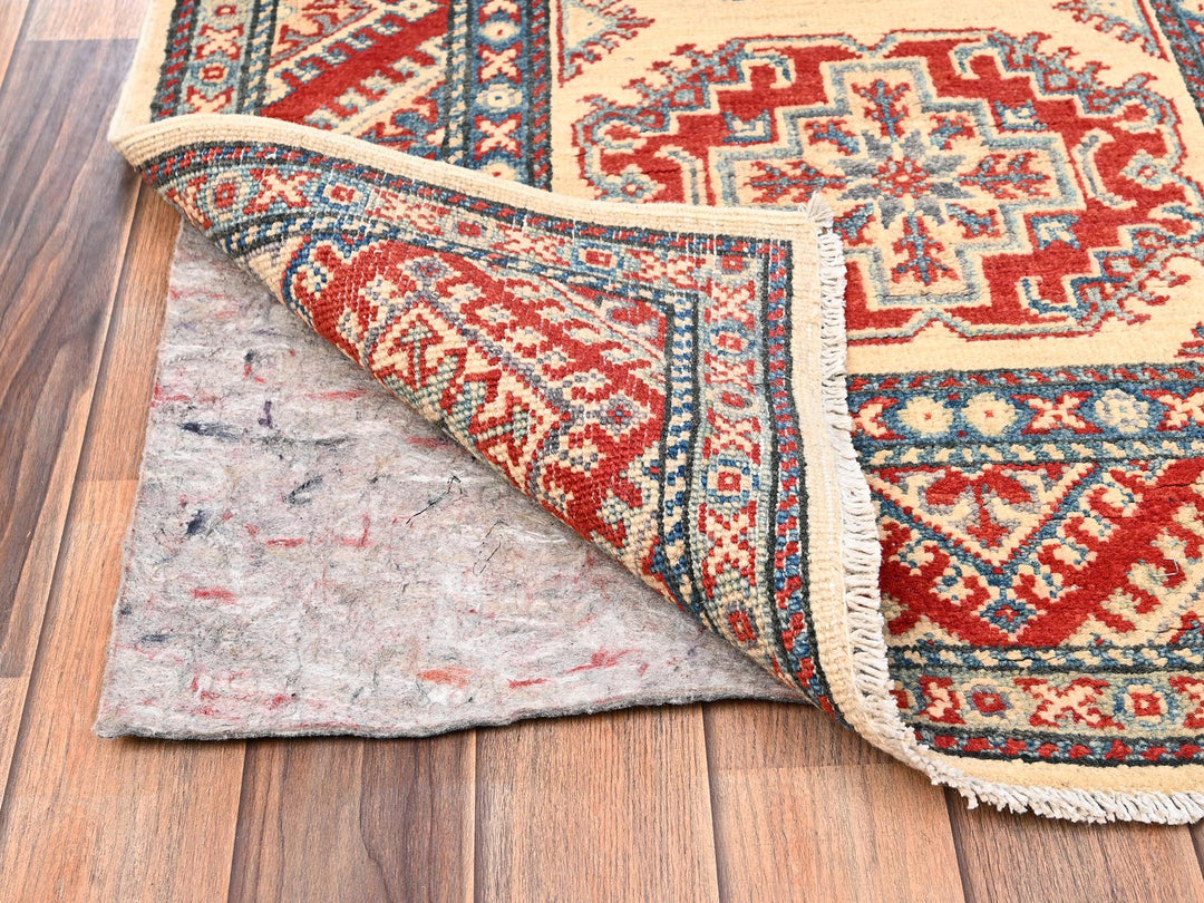 2'10" x 15'5" New Hand Knotted Ivory Wool Runner Oriental Rug - MOA1022030