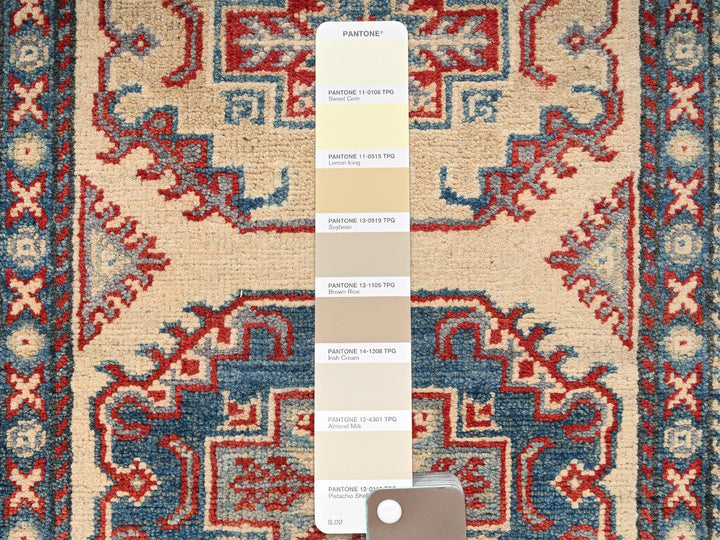 2'10" x 15'5" New Hand Knotted Ivory Wool Runner Oriental Rug - MOA1022030