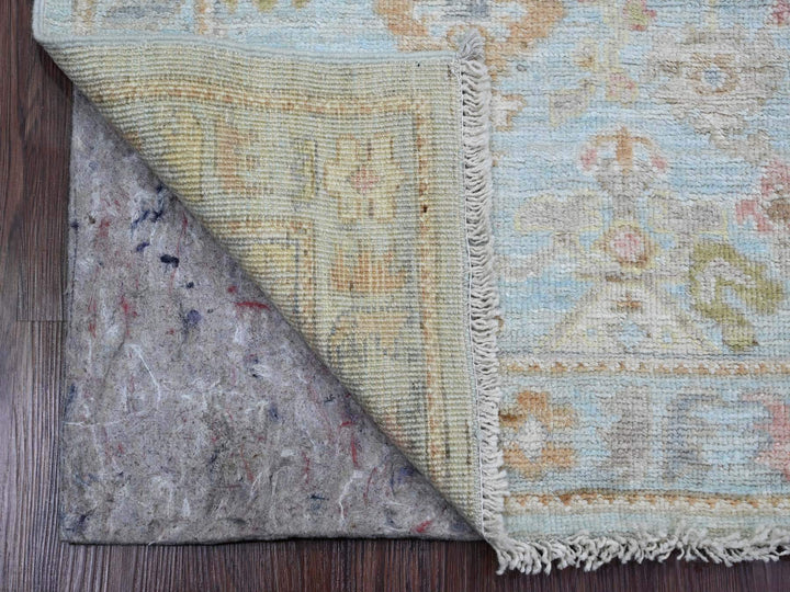 2'9" x 9'10" New Hand Knotted Blue Wool Runner Oriental Rug - MOA10220312