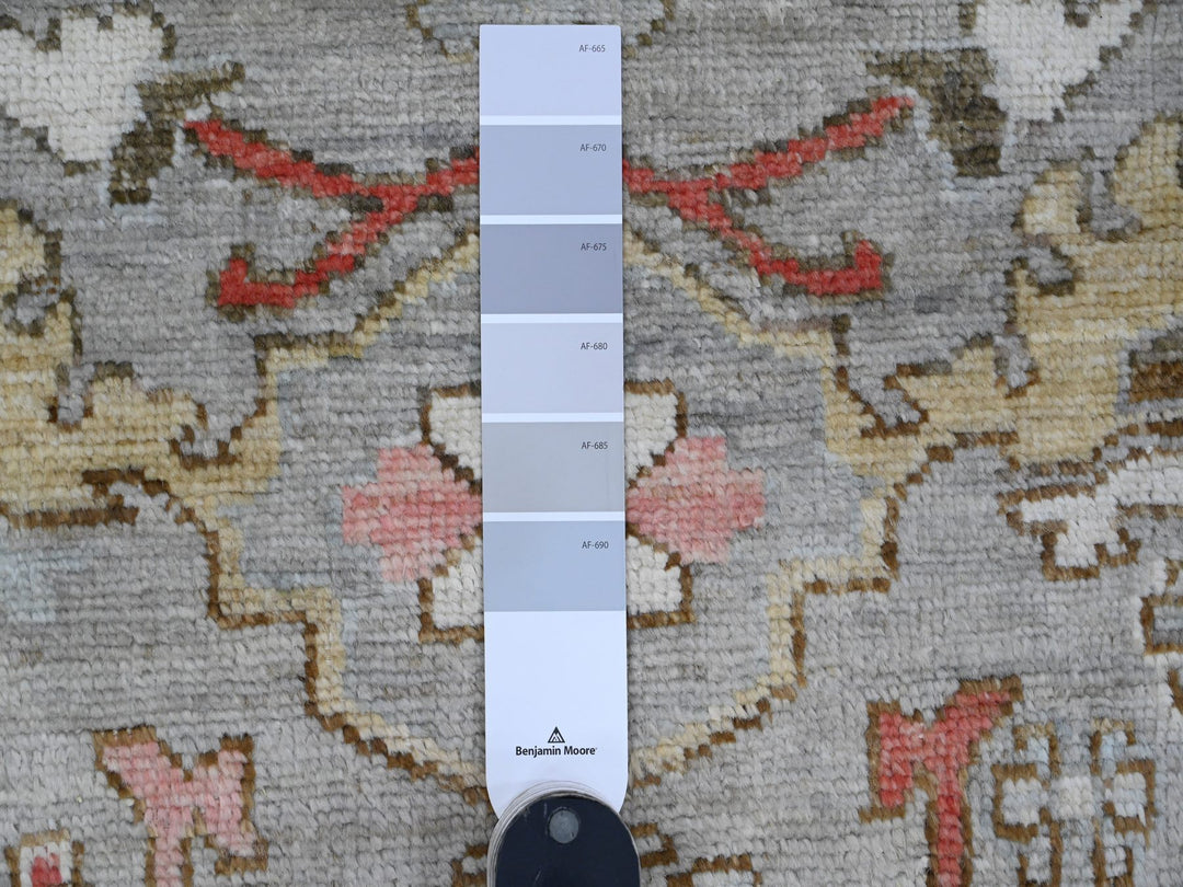 3'0" x 9'8" New Hand Knotted Grey Wool Runner Oriental Rug - MOA10220313