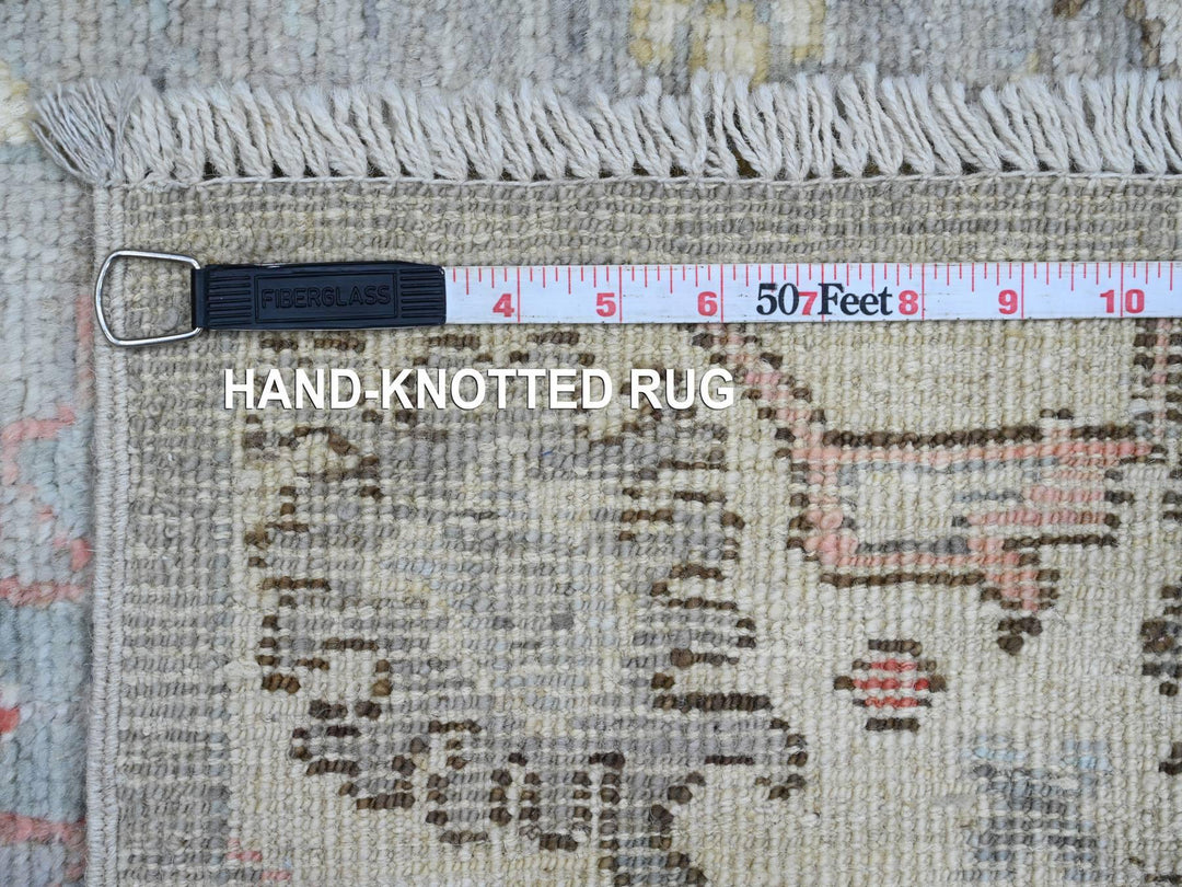 3'0" x 9'8" New Hand Knotted Grey Wool Runner Oriental Rug - MOA10220313