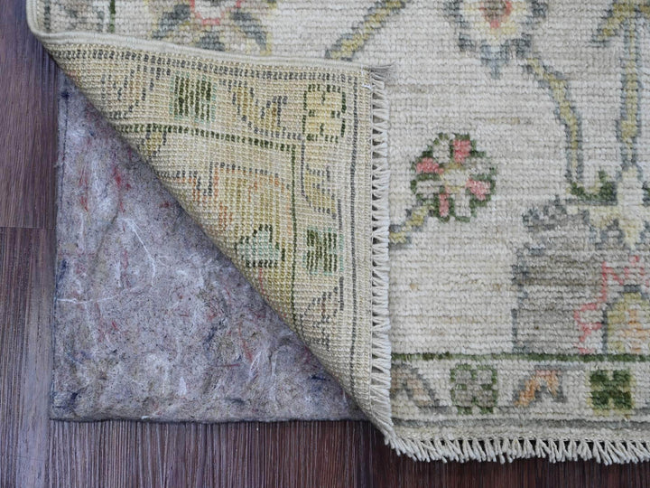 2'0" x 3'0" New Hand Knotted Ivory Wool Rectangle Oriental Rug - MOA10220319