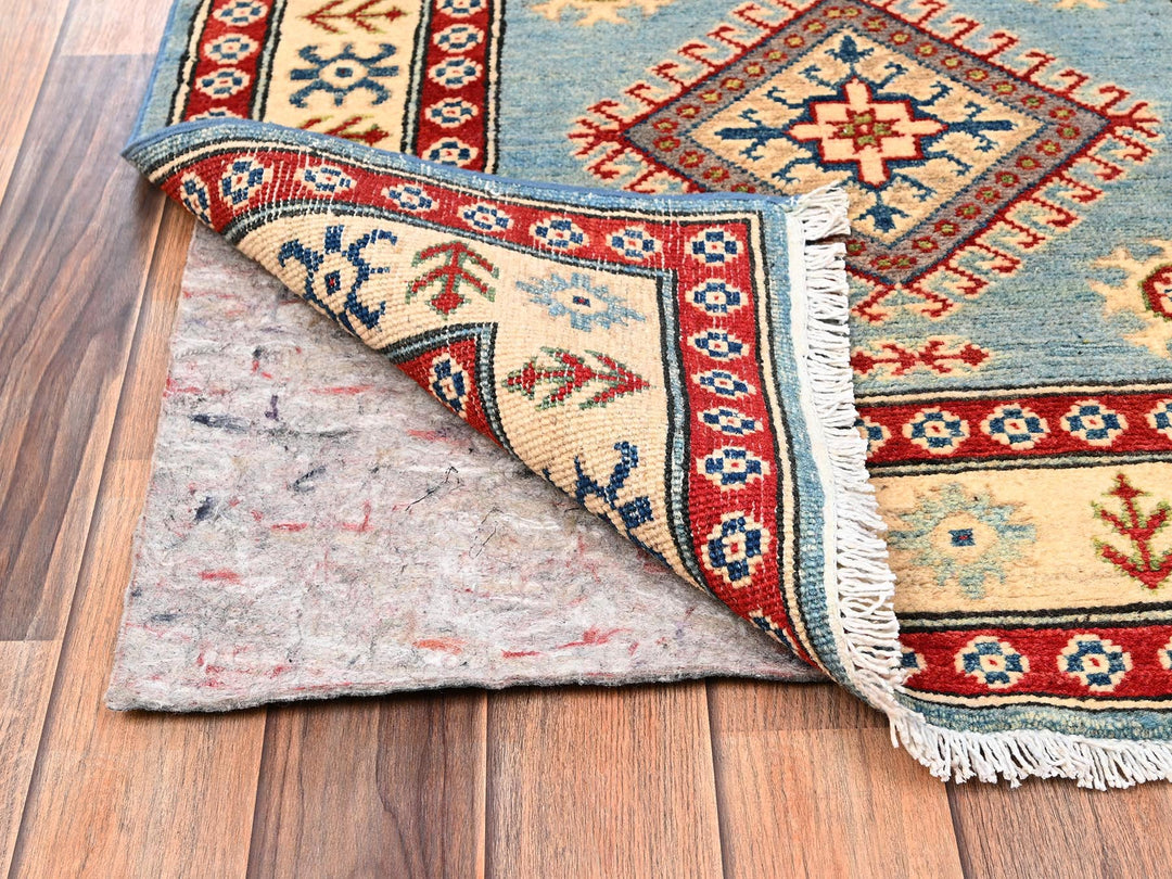 2'10" x 13'5" New Hand Knotted Blue Wool Runner Oriental Rug - MOA1022031