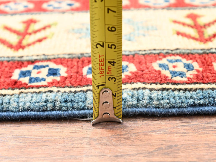 2'10" x 13'5" New Hand Knotted Blue Wool Runner Oriental Rug - MOA1022031