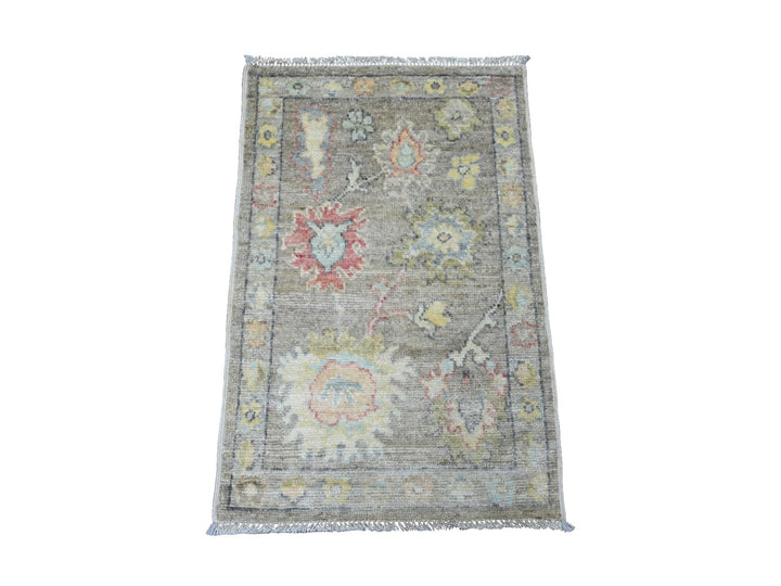 2'0" x 3'2" New Hand Knotted Brown Wool Rectangle Oriental Rug - MOA10220321