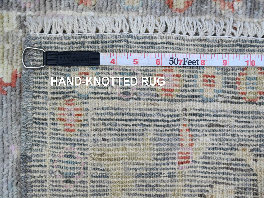 2'1" x 3'5" New Hand Knotted Grey Wool Rectangle Oriental Rug - MOA10220323