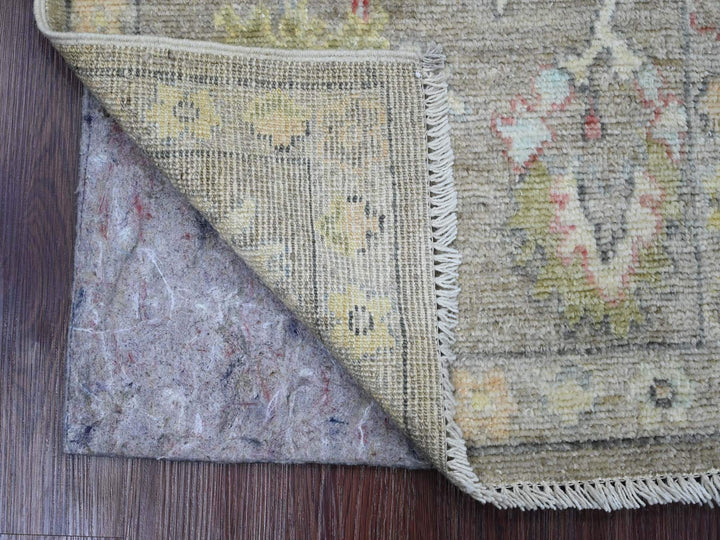 1'11" x 3'2" New Hand Knotted Grey Wool Rectangle Oriental Rug - MOA10220326
