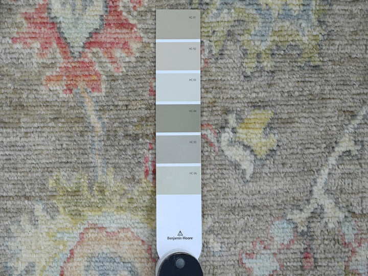 1'11" x 3'2" New Hand Knotted Grey Wool Rectangle Oriental Rug - MOA10220326