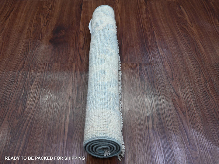 2'0" x 3'0" New Hand Knotted Grey Wool Rectangle Oriental Rug - MOA10220327