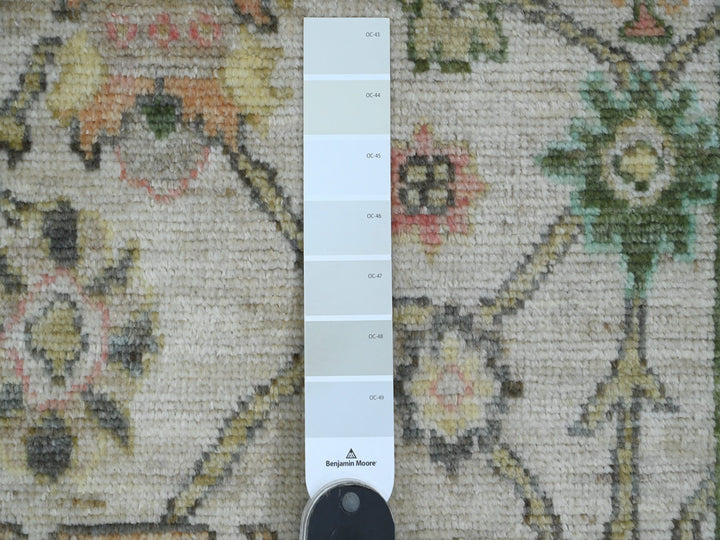 1'11" x 3'0" New Hand Knotted Ivory Wool Rectangle Oriental Rug - MOA10220328