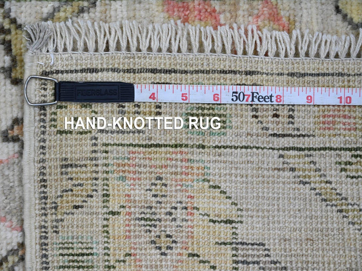 1'11" x 3'0" New Hand Knotted Ivory Wool Rectangle Oriental Rug - MOA10220328