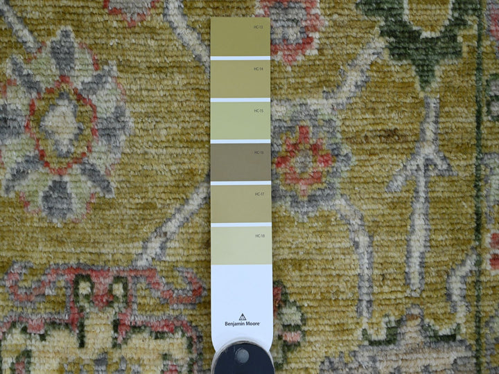 1'11" x 3'1" New Hand Knotted Yellow Wool Rectangle Oriental Rug - MOA10220329