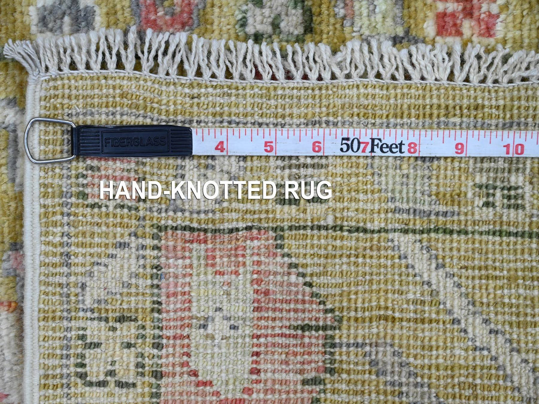 1'11" x 3'1" New Hand Knotted Yellow Wool Rectangle Oriental Rug - MOA10220329