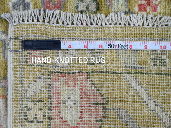 1'11" x 3'1" New Hand Knotted Yellow Wool Rectangle Oriental Rug - MOA10220329
