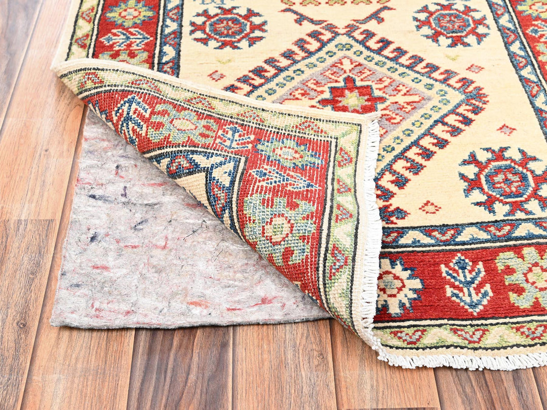 2'7" x 15'10" New Hand Knotted Ivory Wool Runner Oriental Rug - MOA1022032