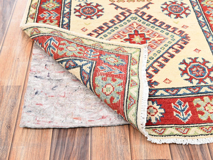 2'7" x 15'10" New Hand Knotted Ivory Wool Runner Oriental Rug - MOA1022032