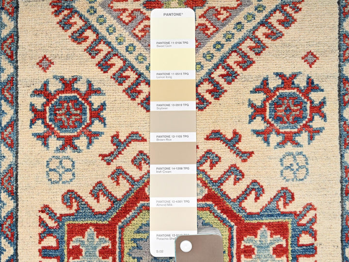 2'7" x 15'10" New Hand Knotted Ivory Wool Runner Oriental Rug - MOA1022032