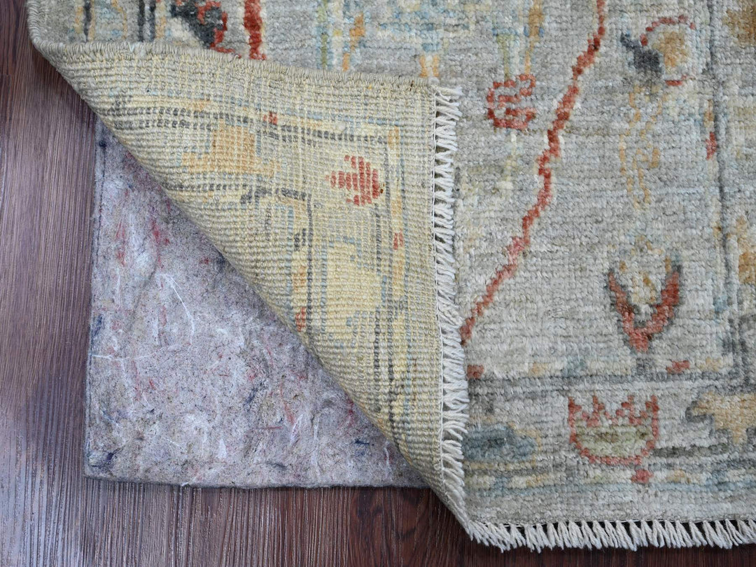 2'1" x 3'0" New Hand Knotted Grey Wool Rectangle Oriental Rug - MOA10220330