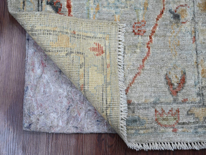 2'1" x 3'0" New Hand Knotted Grey Wool Rectangle Oriental Rug - MOA10220330