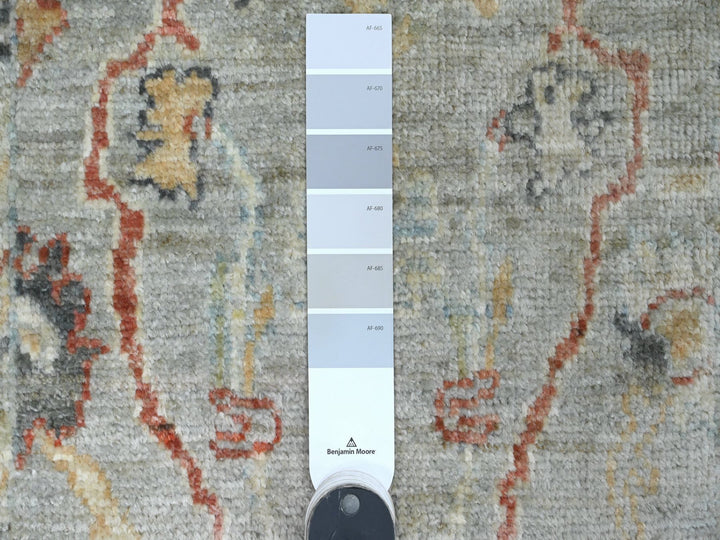 2'1" x 3'0" New Hand Knotted Grey Wool Rectangle Oriental Rug - MOA10220330