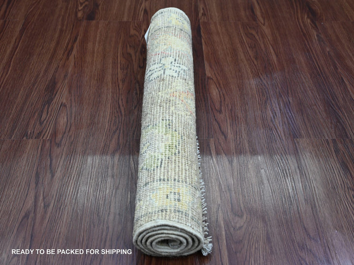 1'11" x 3'2" New Hand Knotted Brown Wool Rectangle Oriental Rug - MOA10220331