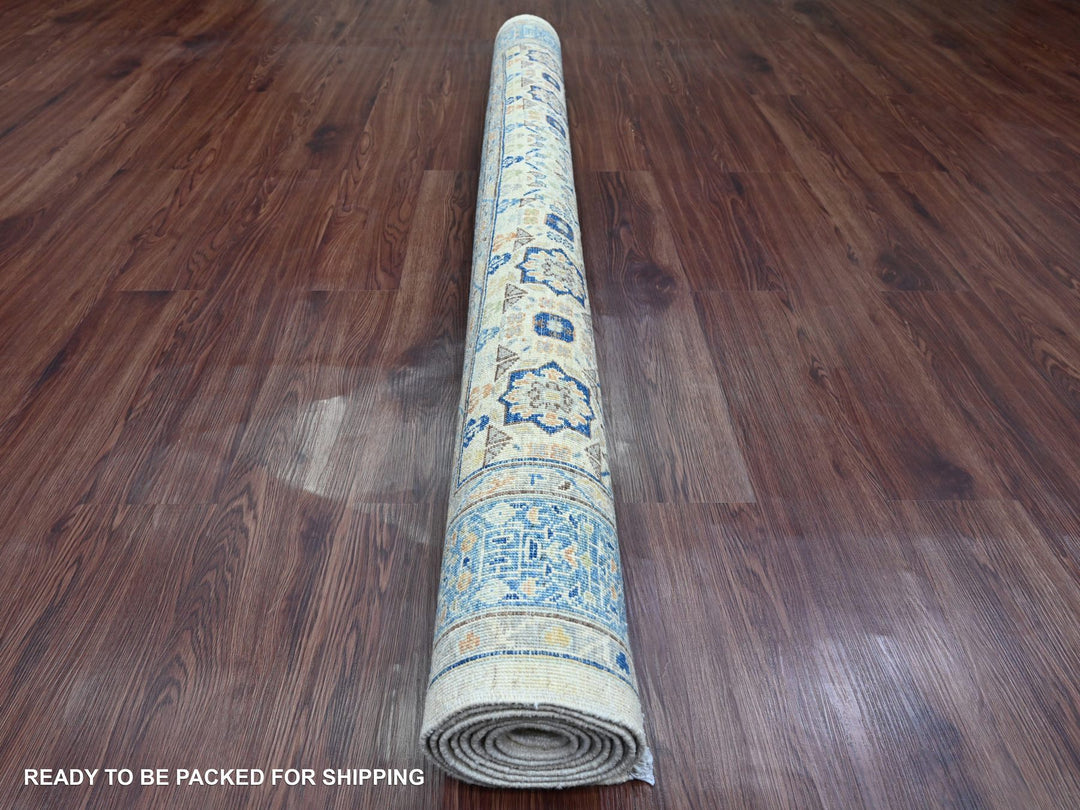 5'10" x 8'8" New Hand Knotted Ivory Wool Rectangle Oriental Rug - MOA10220335