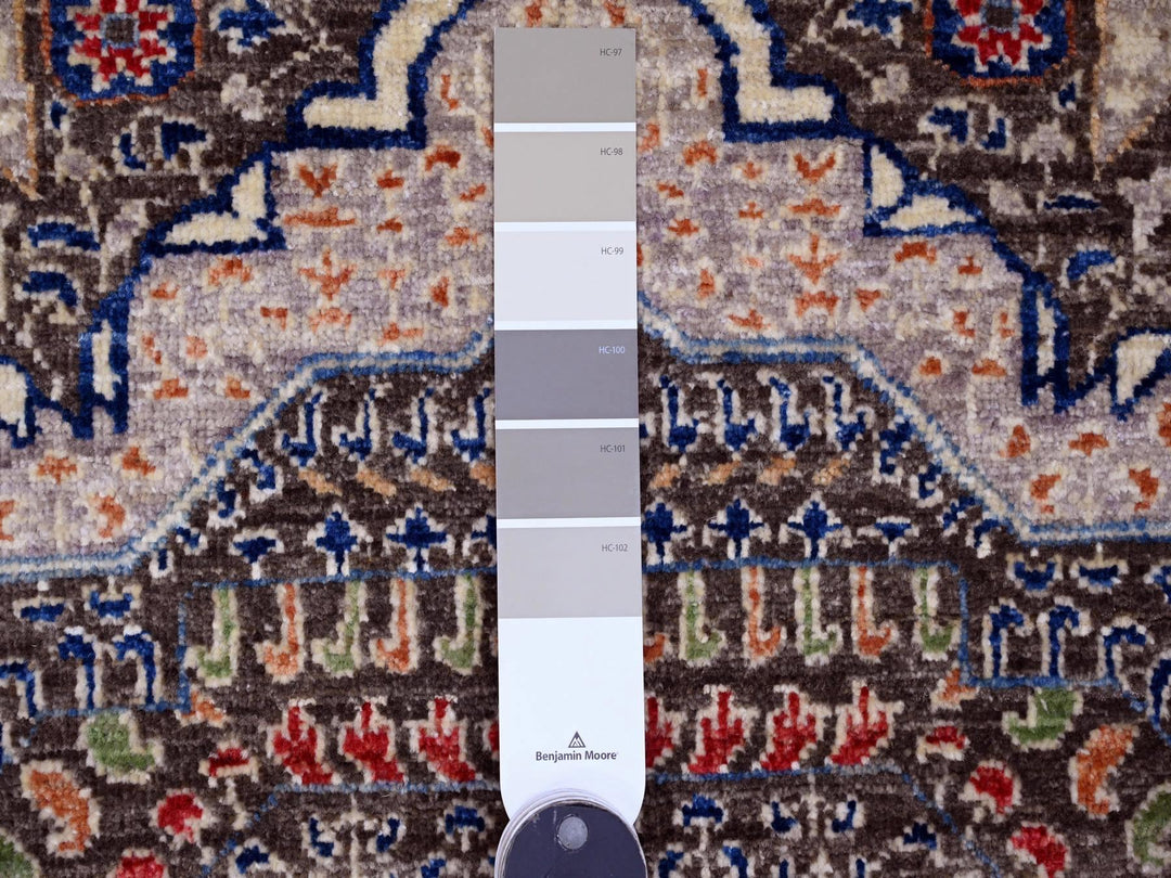 7'8" x 7'8" New Hand Knotted Brown Wool Round Oriental Rug - MOA10220337
