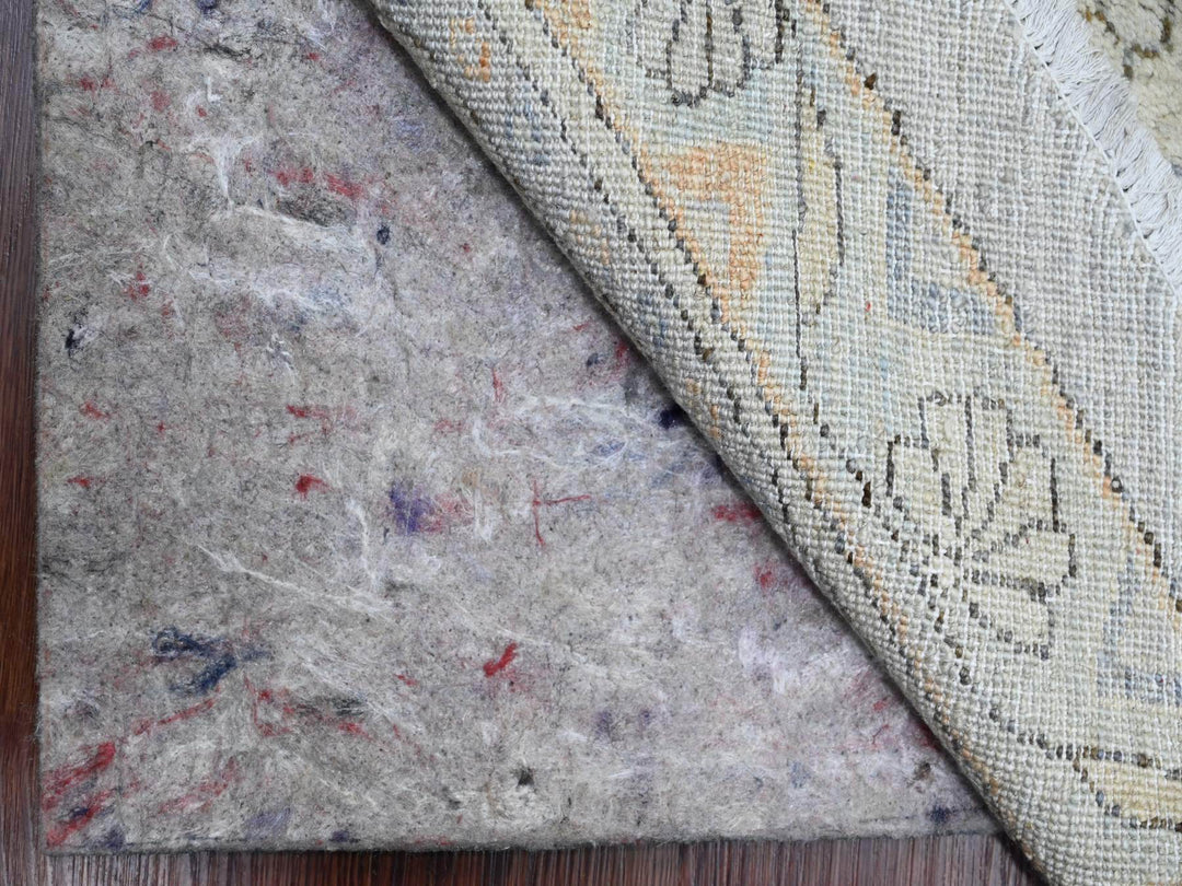 12'0" x 12'2" New Hand Knotted Grey Wool Round Oriental Rug - MOA10220339