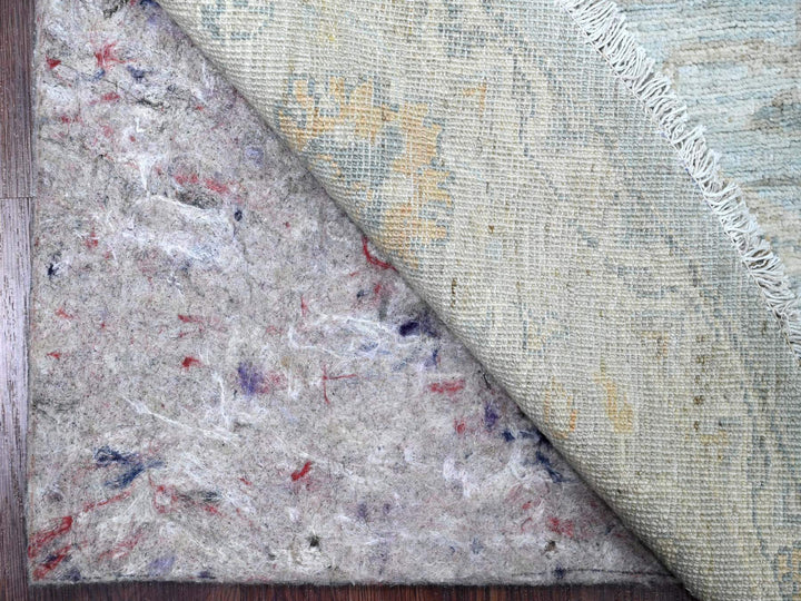 5'11" x 6'3" New Hand Knotted Blue Wool Round Oriental Rug - MOA10220341